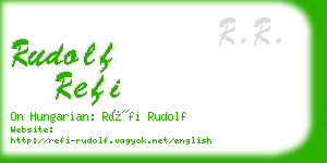 rudolf refi business card